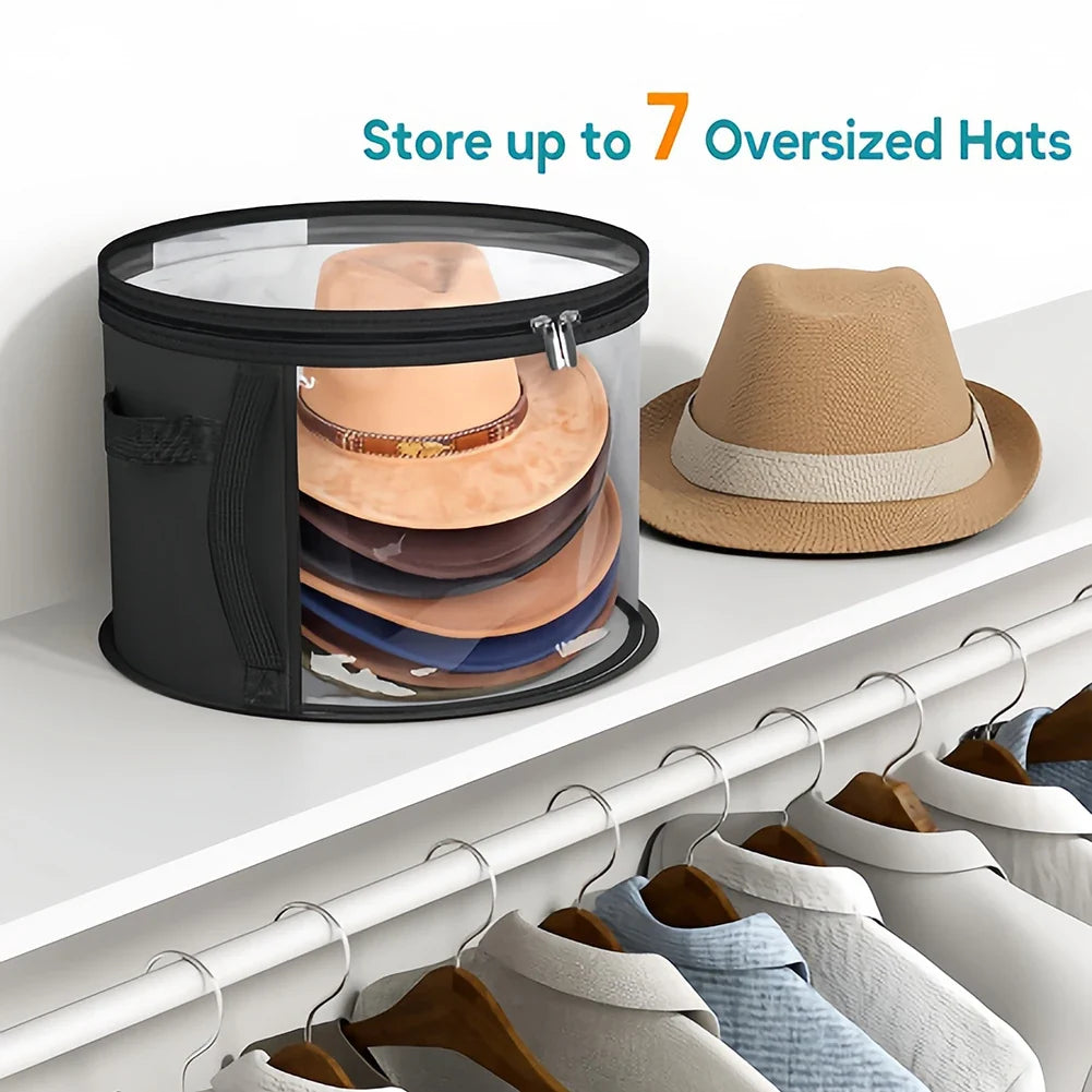 Non-Woven Fabric Hat Storage Bucket – Foldable Travel Organizer Hat Storage Organizer Qme