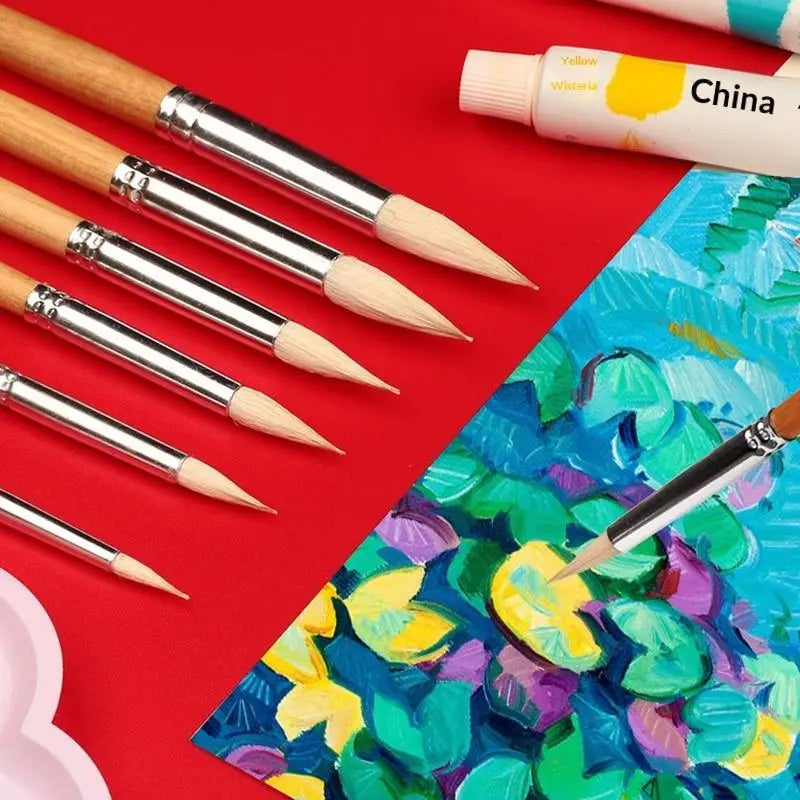 Fine Detail Hook Line Pen Soft Weasel Hair Outlining Brush Detail Outlining Brush Qme