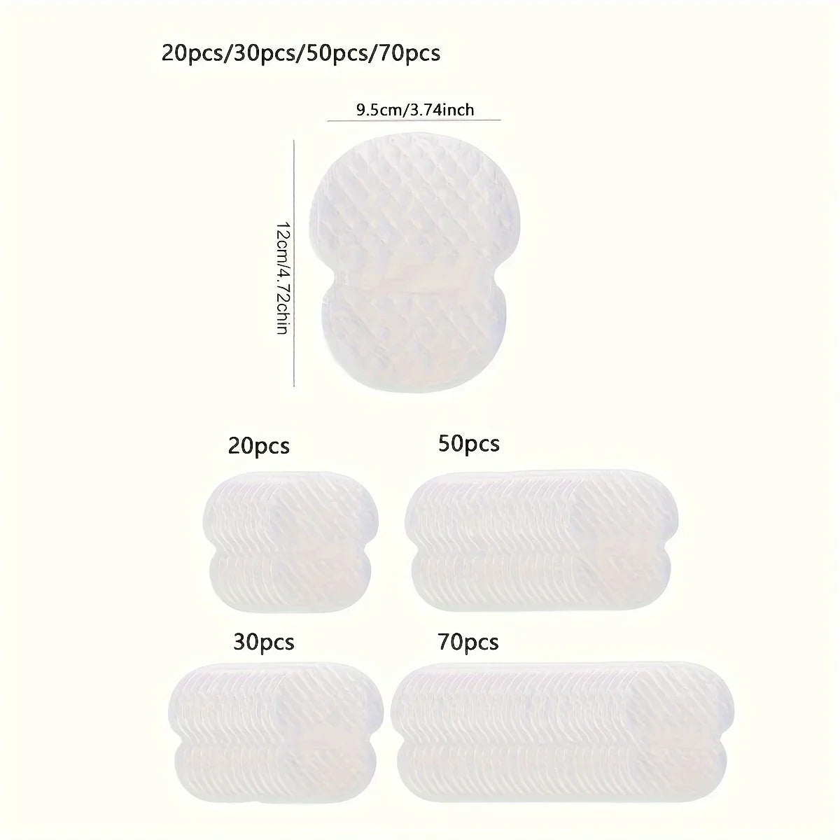 Washable Underarm Sweat Pads – Reusable Deodorant Shields Underarm Sweat Pads Qme