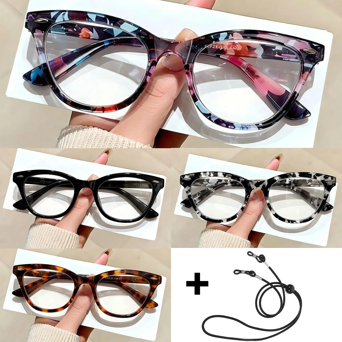 VOPHA Auto-Focus Reading Glasses Blue Light Blocking Cat Eye Reading Glasses Qst