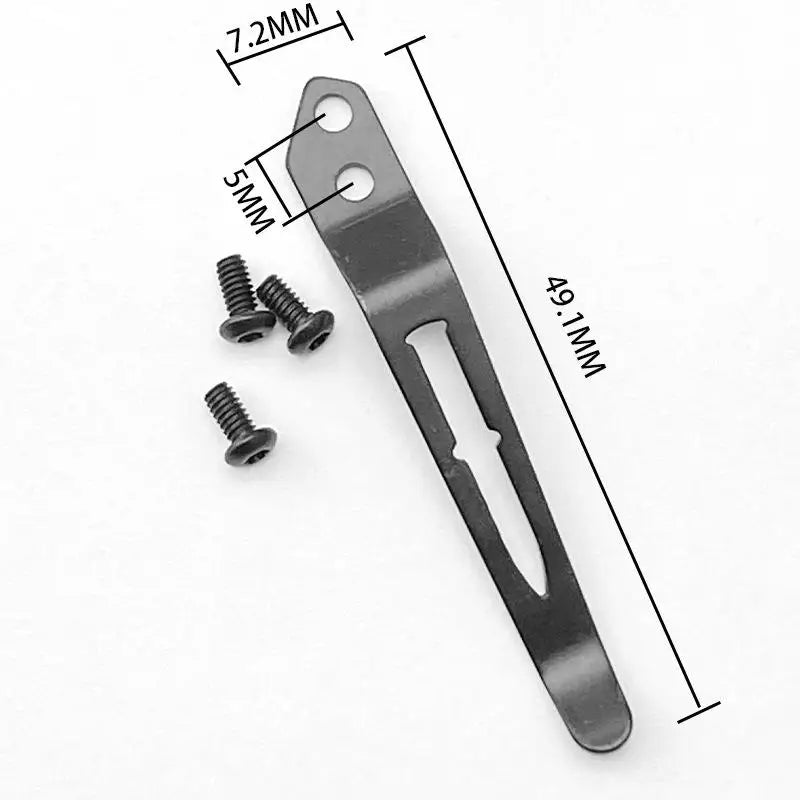 Stainless Steel Back Clip for DIY Folding Pocket Knife Knife Clip Accessory Qst