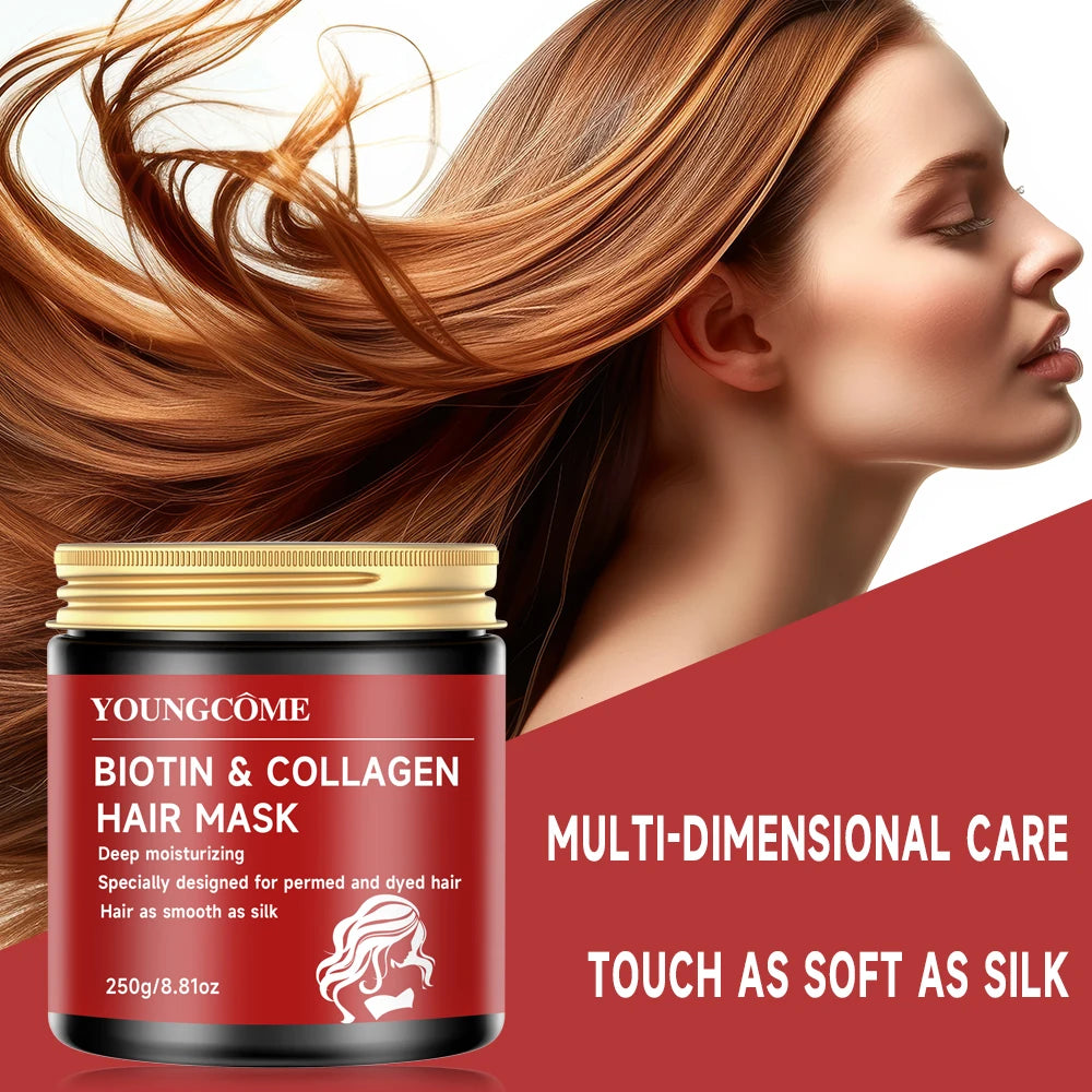 YOUNGCOME Biotin Collagen Keratin Hair Mask Treatment 2500g Keratin Hair Mask Qst Nourishing