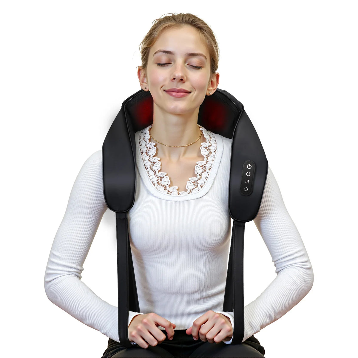 Leercon Shiatsu Neck & Back Massager with Heat – Wireless Shiatsu Neck Massager Qst