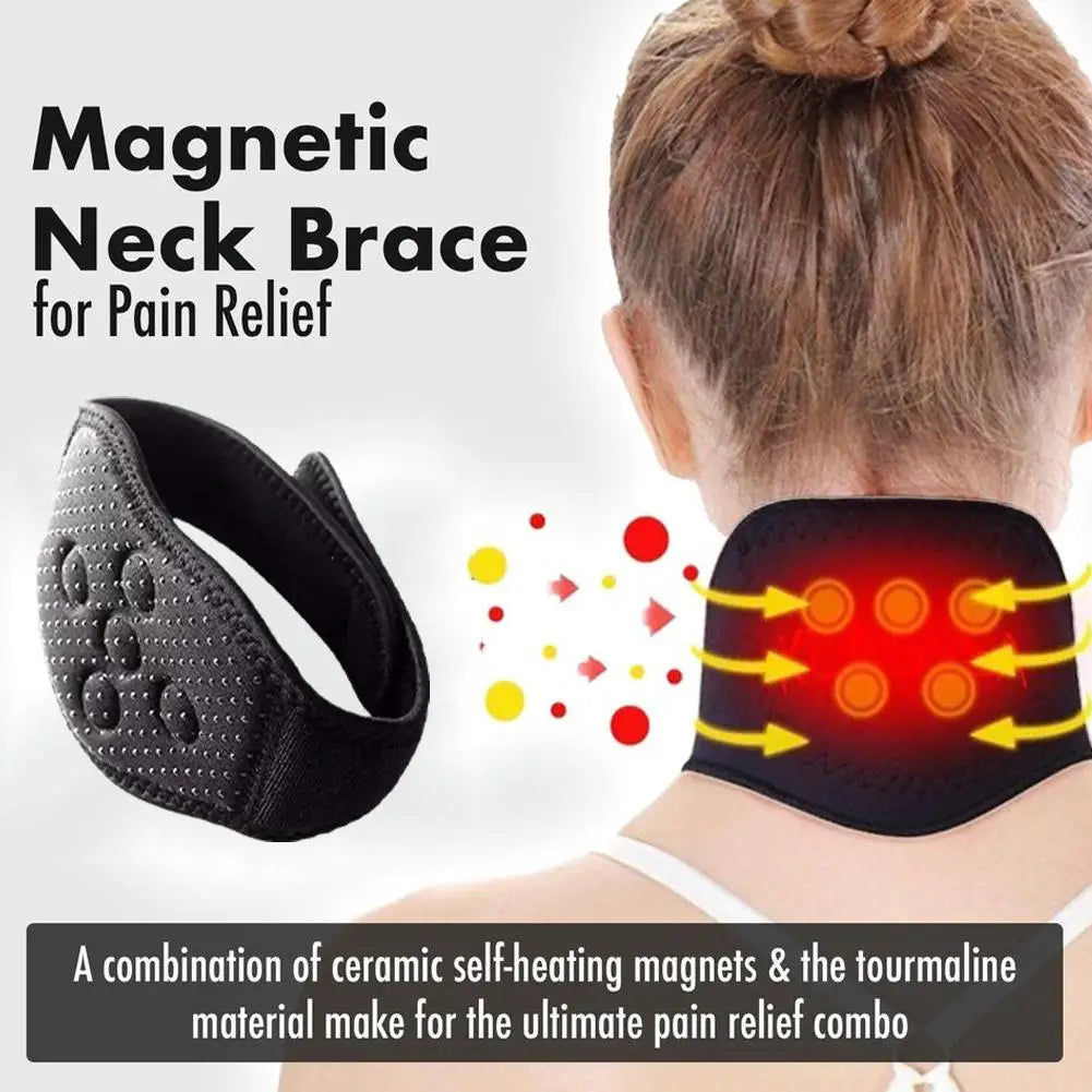 Magnetic Self-Heating Neck Support Brace | 5, 7 or 9 Magnets Neck Support Brace Qme
