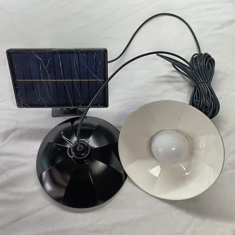 2-Head Solar Pendant Light – Hangable LED for Garden & Patio Solar Pendant Light Qst