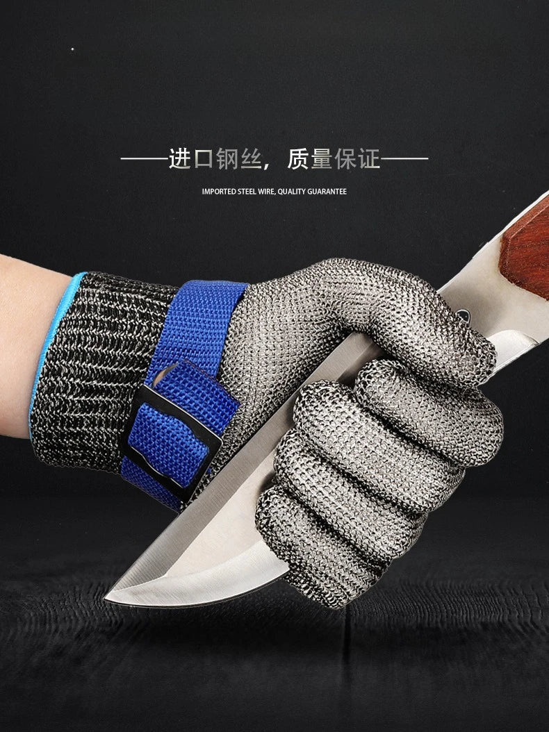 Grade 5 Cut-Resistant 316 Stainless Steel Safety Gloves Cut-Resistant Gloves Qme