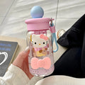 Hello Kitty Large-Capacity Plastic Straw Cup – Portable Girls Plastic Straw Cup Qme 2 500ml
