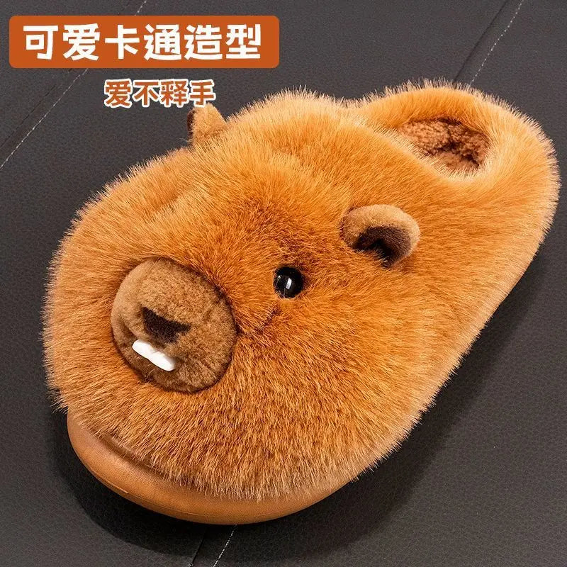Women's Plush Cartoon Slippers – Warm Non-Slip Indoor Shoes Women's Indoor Slippers Qst