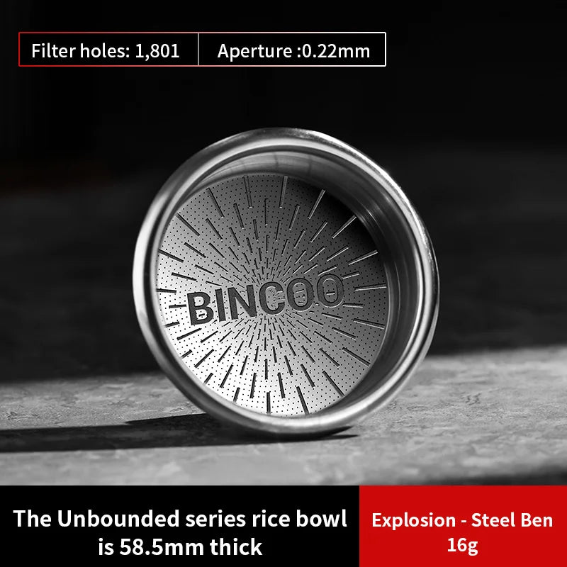 Bincoo Precision Espresso Filter Basket 51/58.5mm 16–20g Espresso Filter Basket Qst 58.5MM 16g A