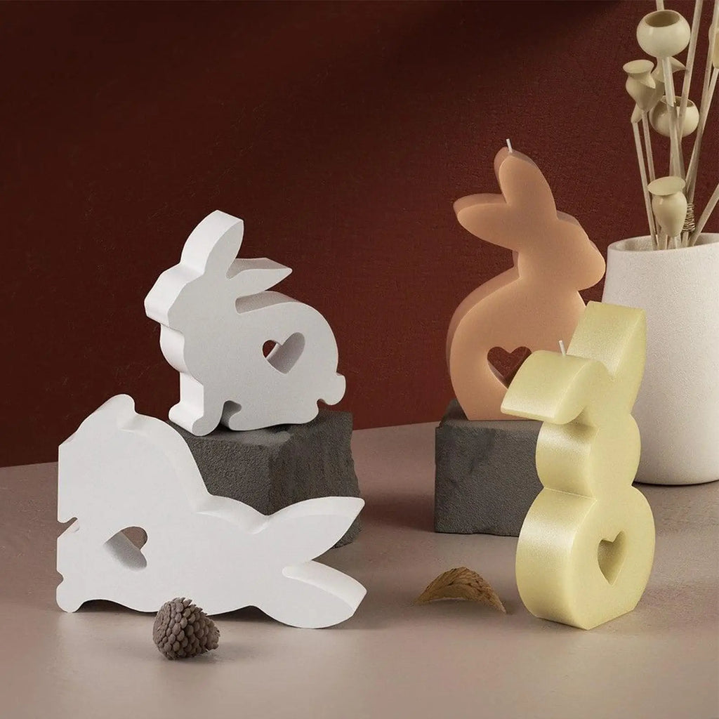 Easter Bunny Silicone Molds 8-Cavity | Soap, Candle & Resin Silicone Craft Mold Qme