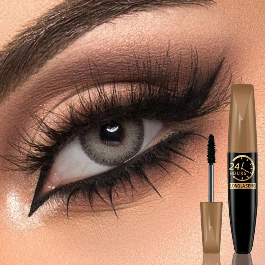 5D Waterproof Silk Fiber Mascara – Lengthening & Volumizing Black Lengthening Mascara Qme