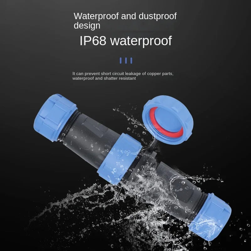 SP17D IP68 Waterproof Connector 2-7 Pin Docking Cable Waterproof Connector Qme