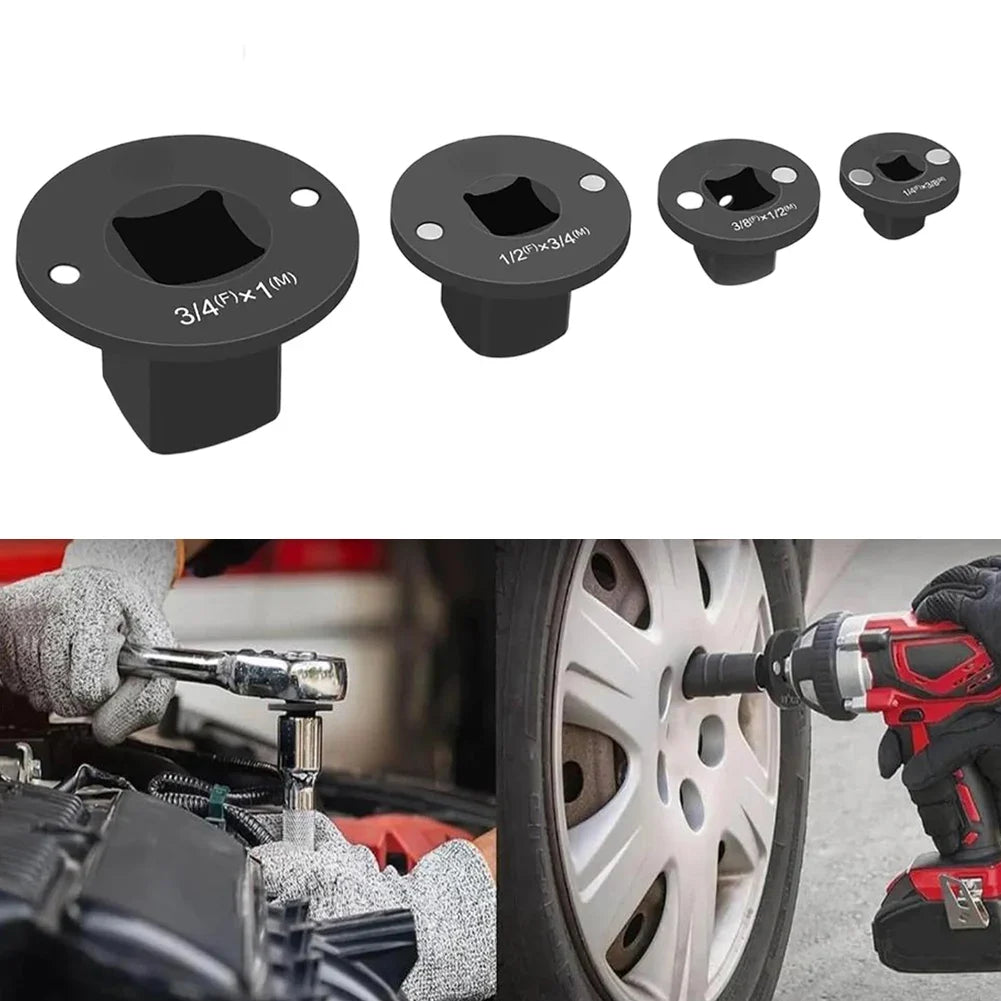 Low Profile Impact Driver Socket Adapter 1/4" to 3/8" Steel Socket Adapter Qme