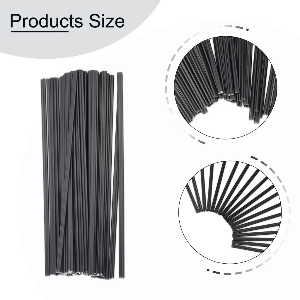 PP Black Plastic Welding Rods – Car Bumper Repair, 40 Pcs Plastic Welding Rods Qme