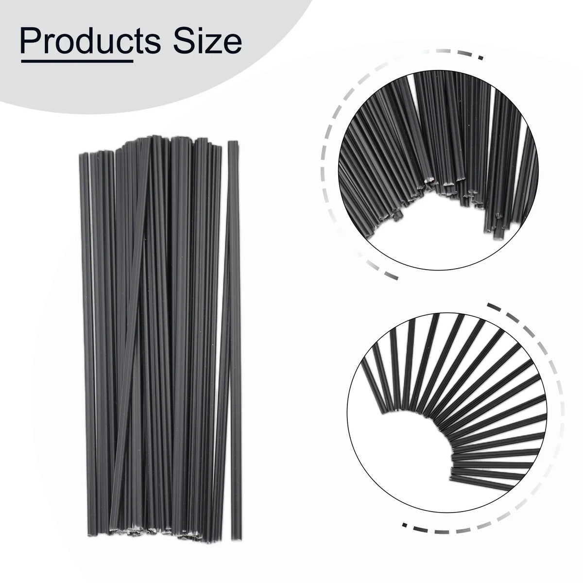 PP Black Plastic Welding Rods – Car Bumper Repair, 40 Pcs Plastic Welding Rods Qme