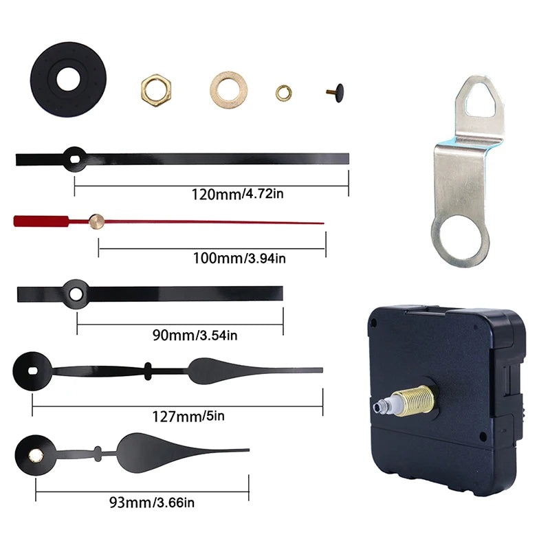 Silent Quartz Clock Movement Kit with Hands – DIY Repair Set Clock Movement Kit Qst