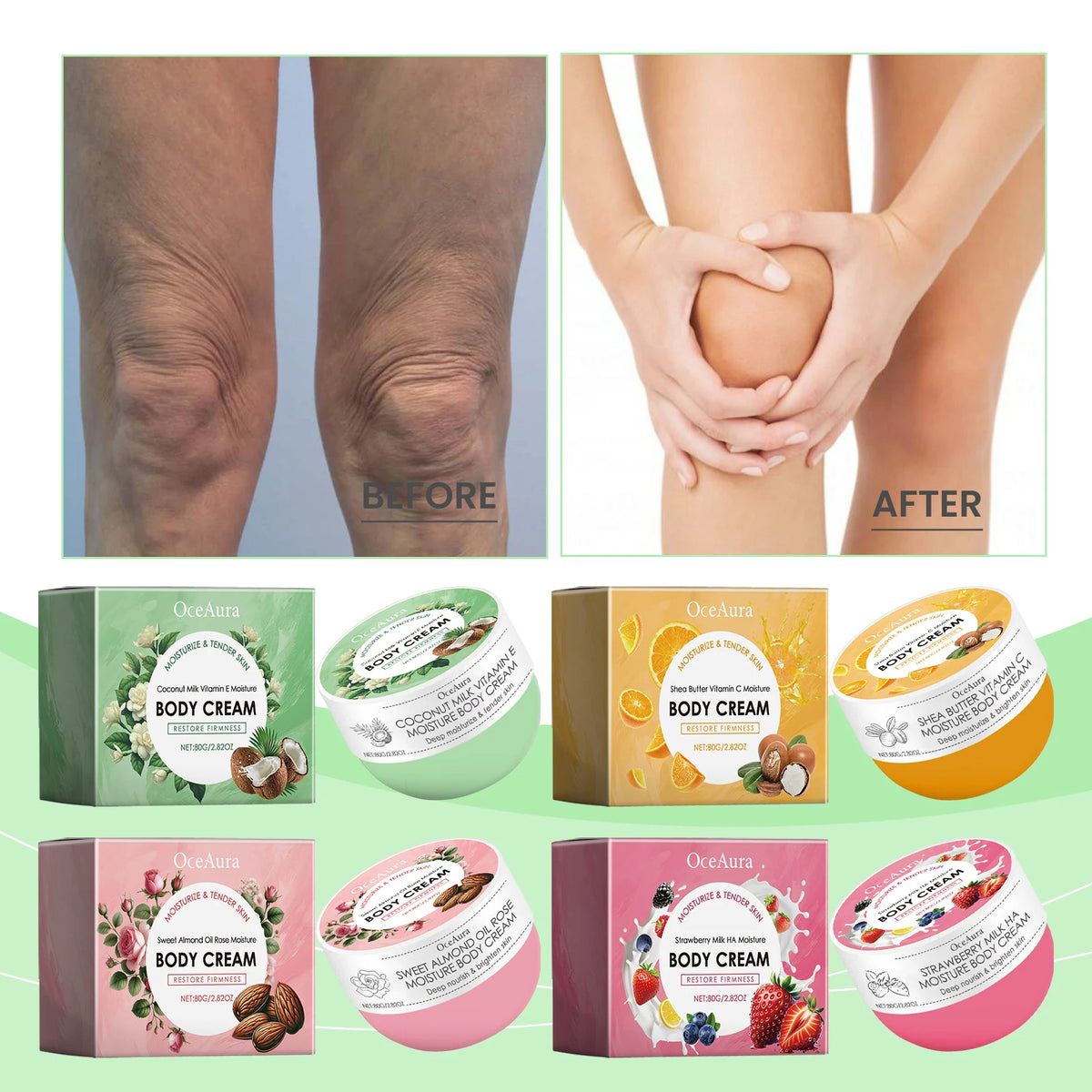 OCEAURA Vitamin C Body Cream – Long-Lasting Moisturizer Body Moisturizer Cream Qst