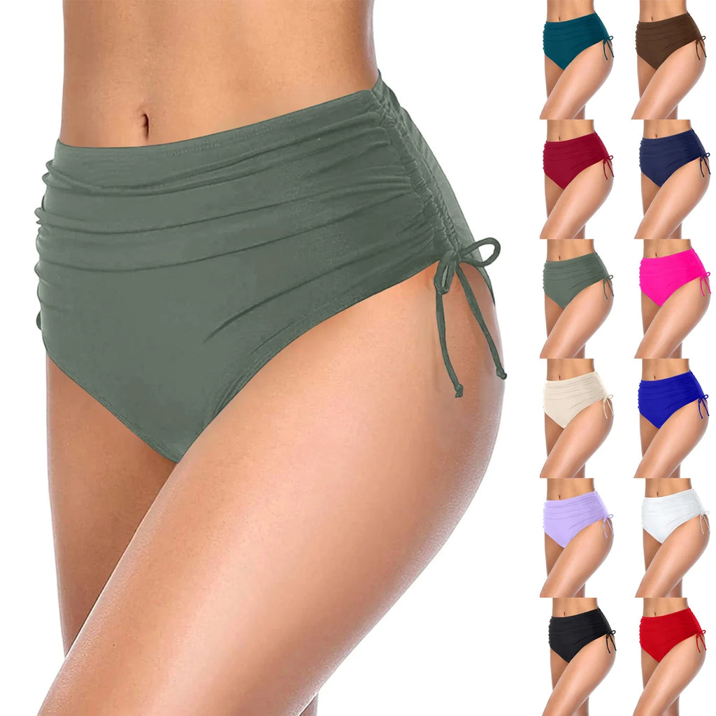 Women's Full Coverage High Waist Bikini Bottoms | 12 Colors Bikini Bottoms Qme
