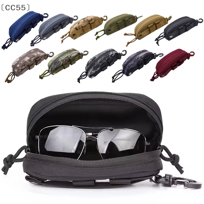 Tactical Hard Glasses Case – Shockproof Outdoor Eyewear Pouch Eyewear Case Qst