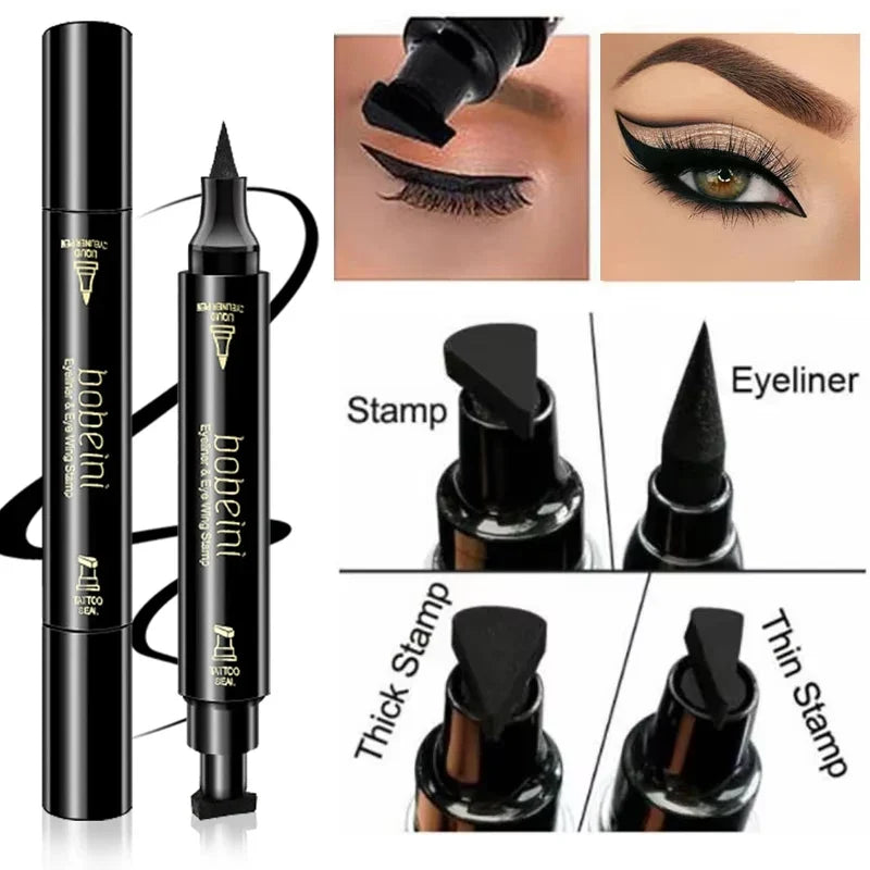 Stamp Seal Liquid Eyeliner Pen – Waterproof Fast Dry Black Liquid Eyeliner Pen Qme