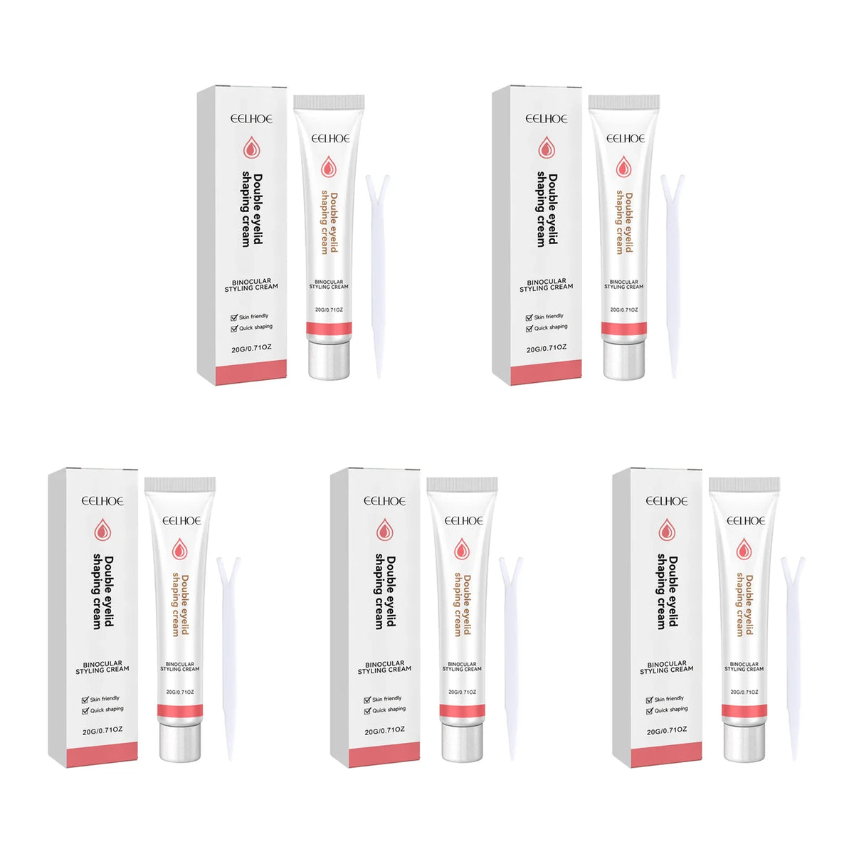 Double Eyelid Styling Cream – Natural Invisible Eye Lift Eyelid Adhesive Cream Qme 5 Sets