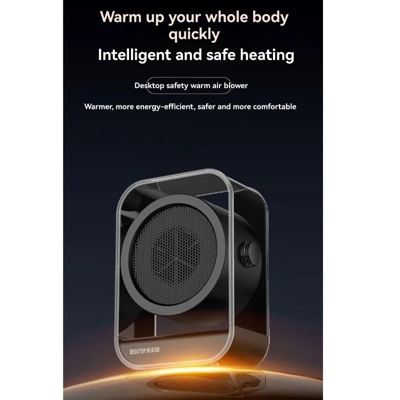 MiLESEEY B15C Compact Portable Electric Desk Heater 500W Portable Space Heater Qst