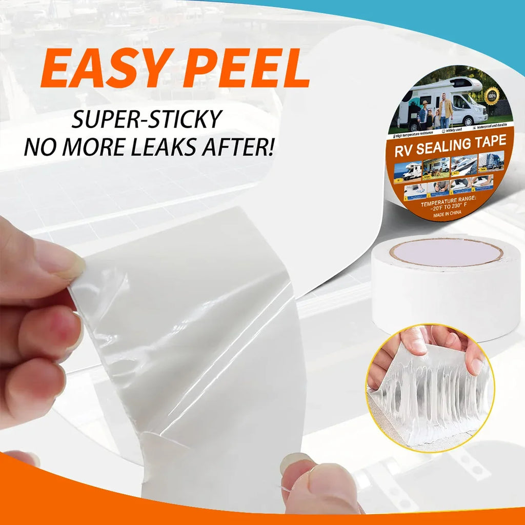 RV Roof Sealant Tape – Waterproof Weatherproof White Seal RV Roof Sealant Tape Qme