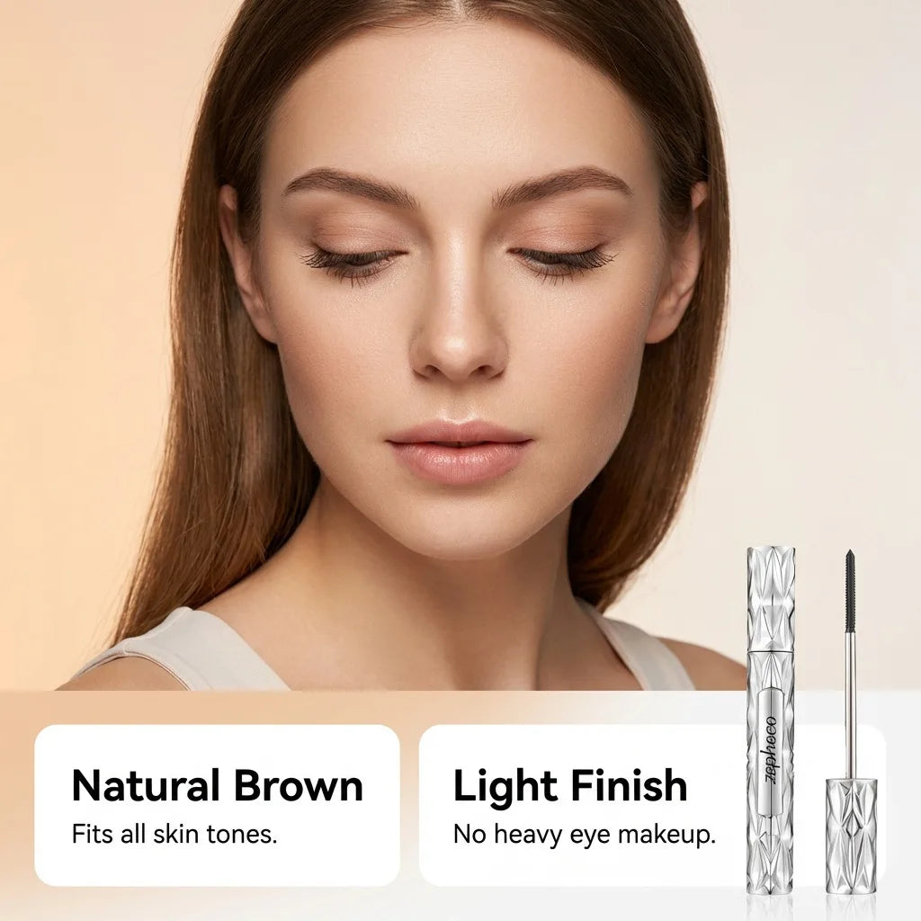 Zephoco Brown Volumizing Curling Mascara – Smudge-Proof Volumizing Mascara Qst