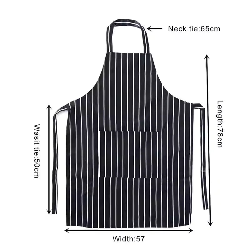 Striped Half Apron Adjustable – Chef, Waiter & Kitchen Kitchen Waist Apron Qst