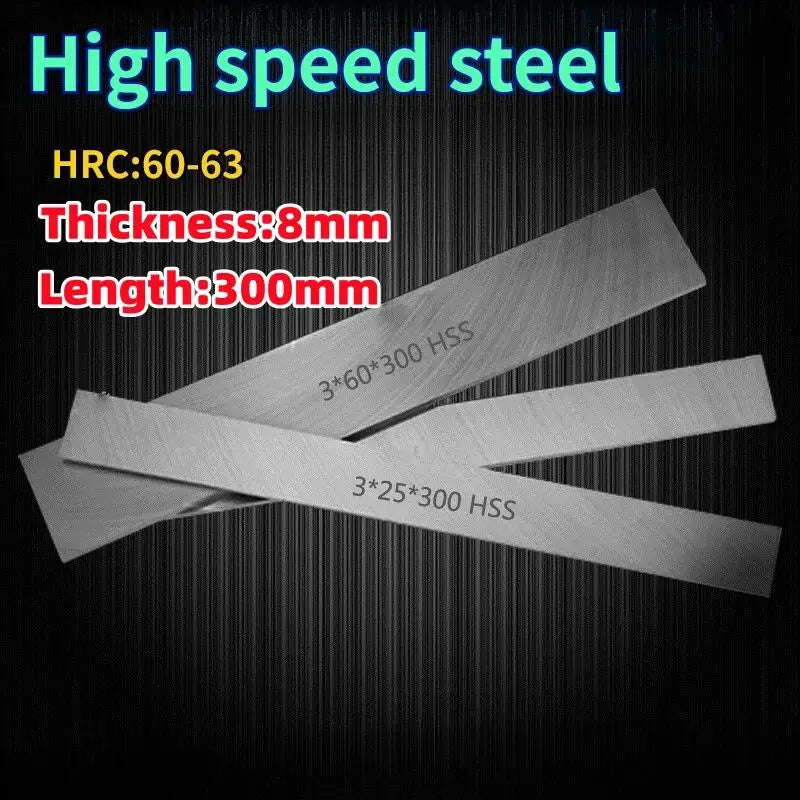 HSS 4241 Steel Knife Blank 8mm×300mm HRC62 Carving Blade Knife Blank Steel Qst 8 x30 x300mm