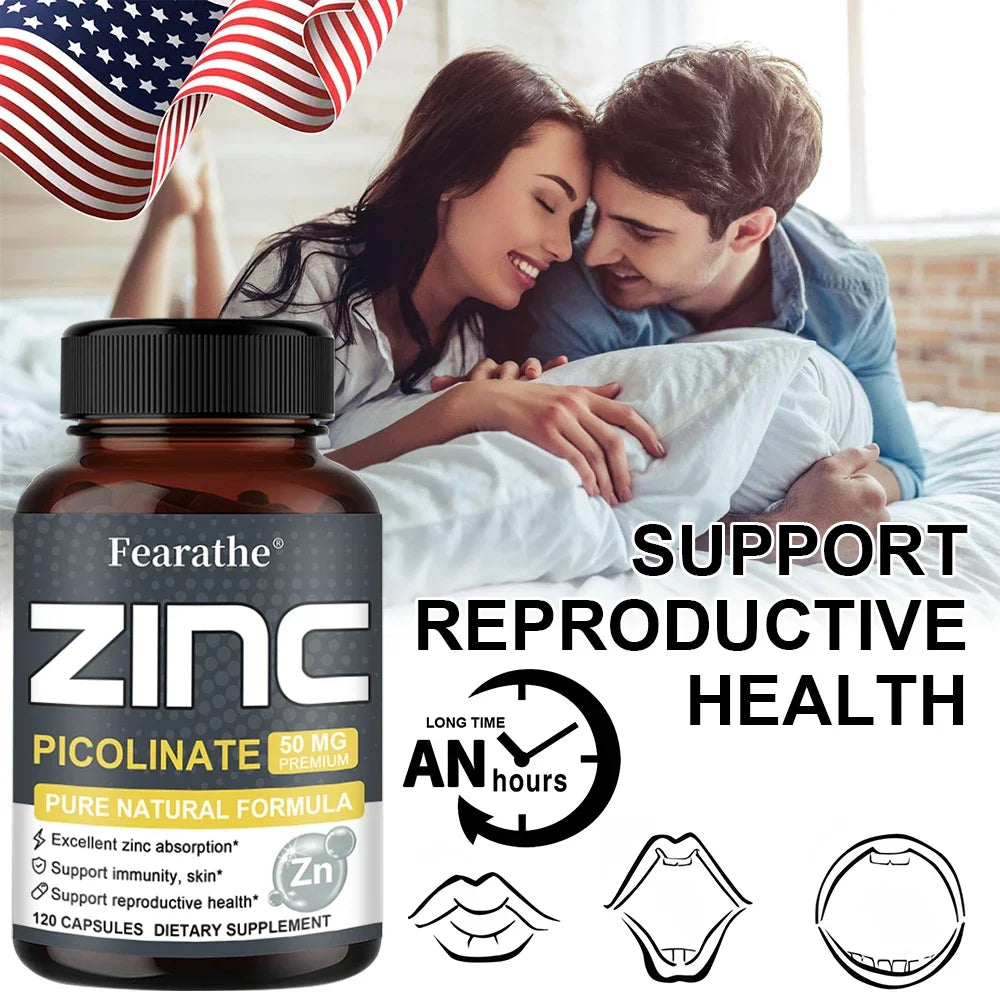 Zinc Picolinate 120 Vegan Capsules – Immune & Skin Support Zinc Supplement Qst