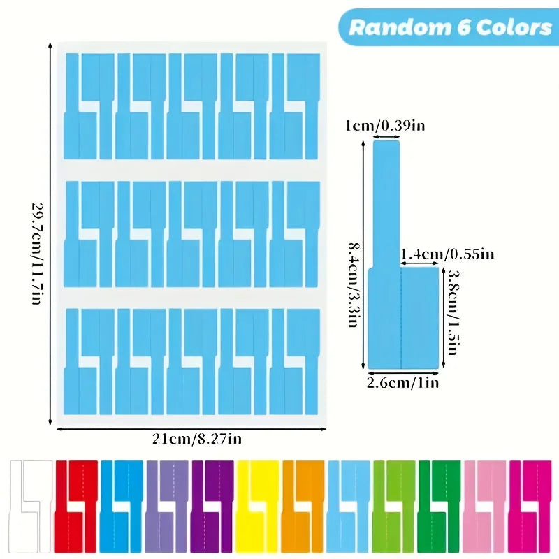 180-Color A4 Printable Wire Self-Adhesive Cable Labels – 180 Pack Cable Labels Qme