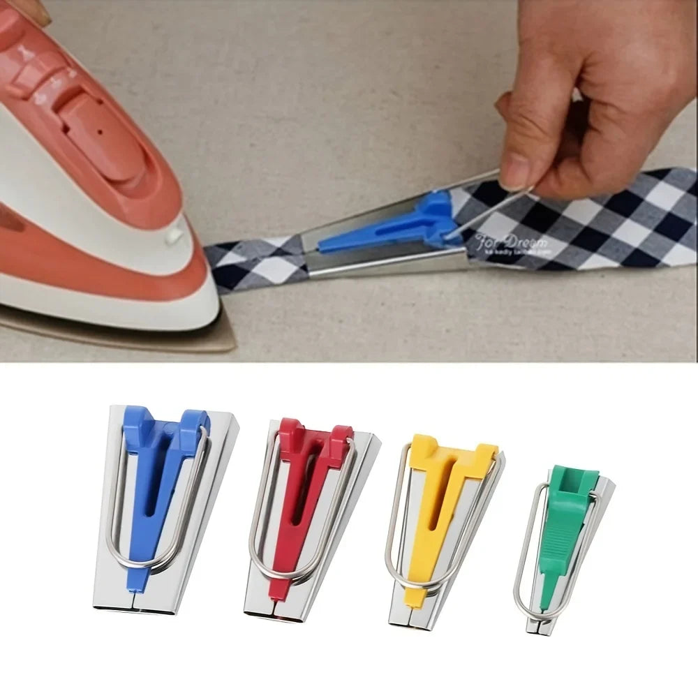 4-Piece Bias Tape Maker Set – Cloth Binding & Quilting Tool Bias Tape Maker Set Qme