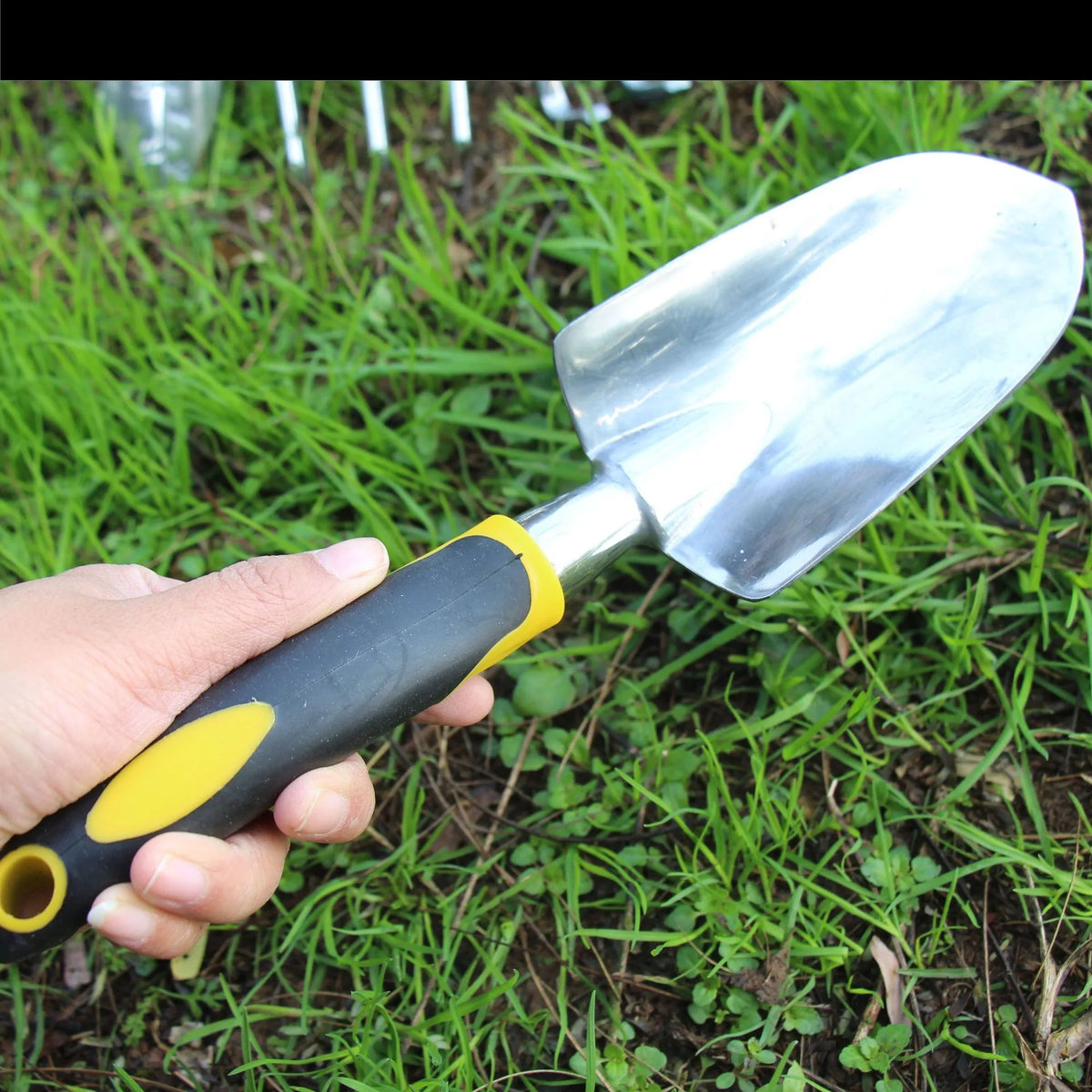 Ergonomic Garden Hand Trowel Rake Cultivator & Weeder Set Garden Hand Tool Set Qme
