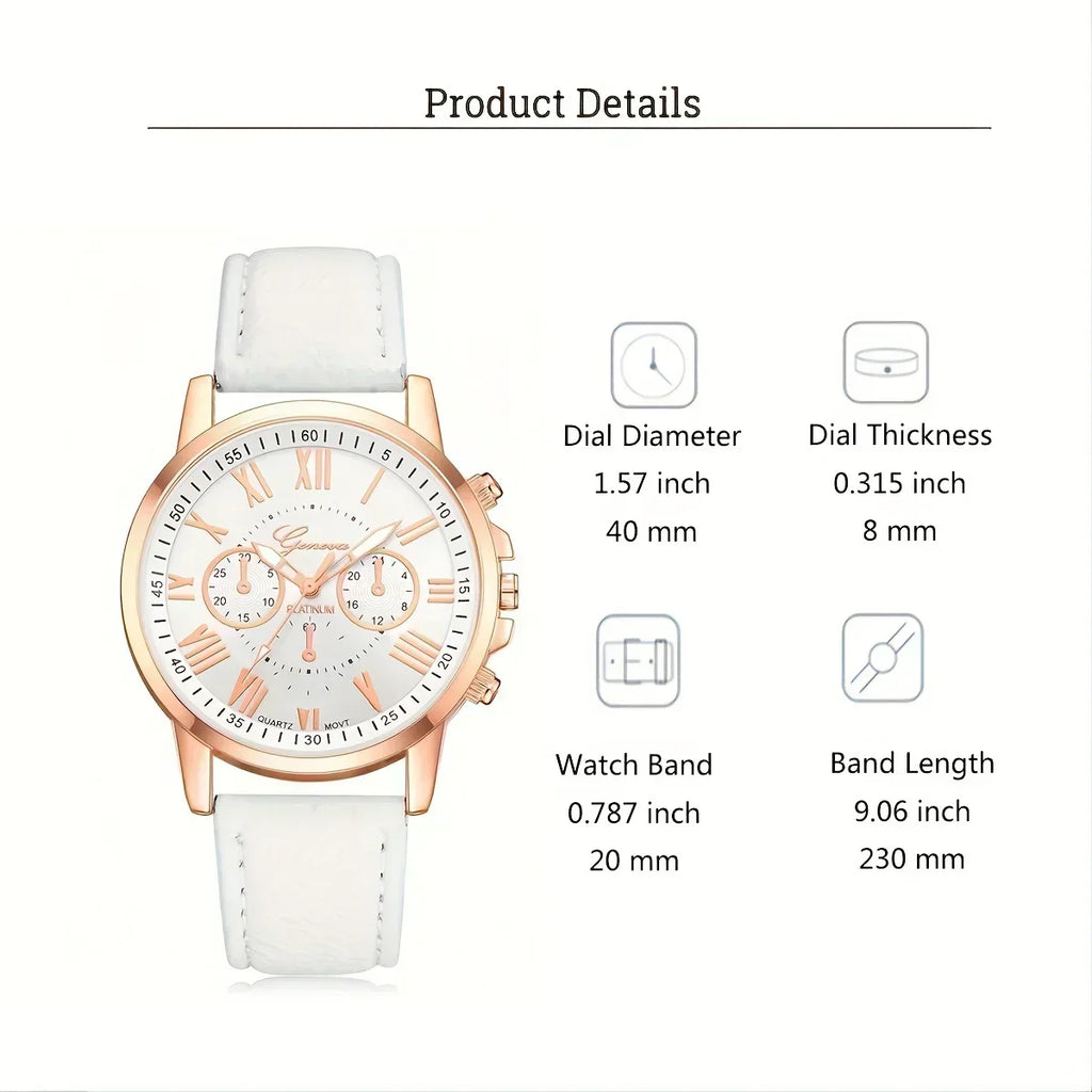 Geneva Disc Belt Quartz Wrist Watch – 15 Multicolors | Qme Fashion Wrist Watch Qme