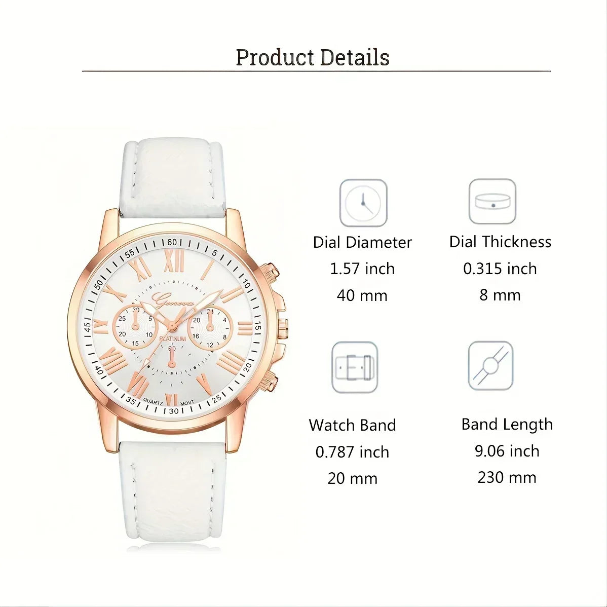 Geneva Disc Belt Quartz Wrist Watch – 15 Multicolors | Qme Fashion Wrist Watch Qme