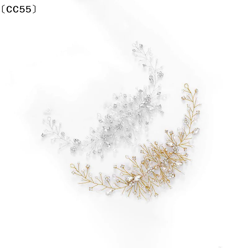 Crystal Floral Bridal Headband – Elegant Wedding Hair Accessory Bridal Headband Qst