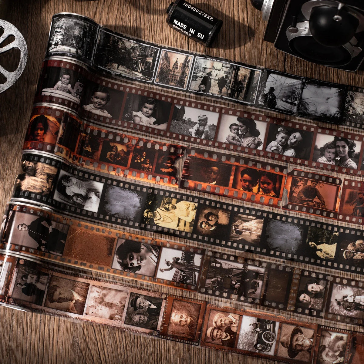 Retro Memory Film PET Tape | Scrapbooking & Journaling Decorative Craft Tape Qme