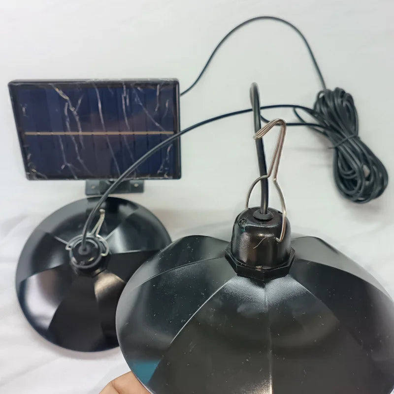 2-Head Solar Pendant Light – Hangable LED for Garden & Patio Solar Pendant Light Qst
