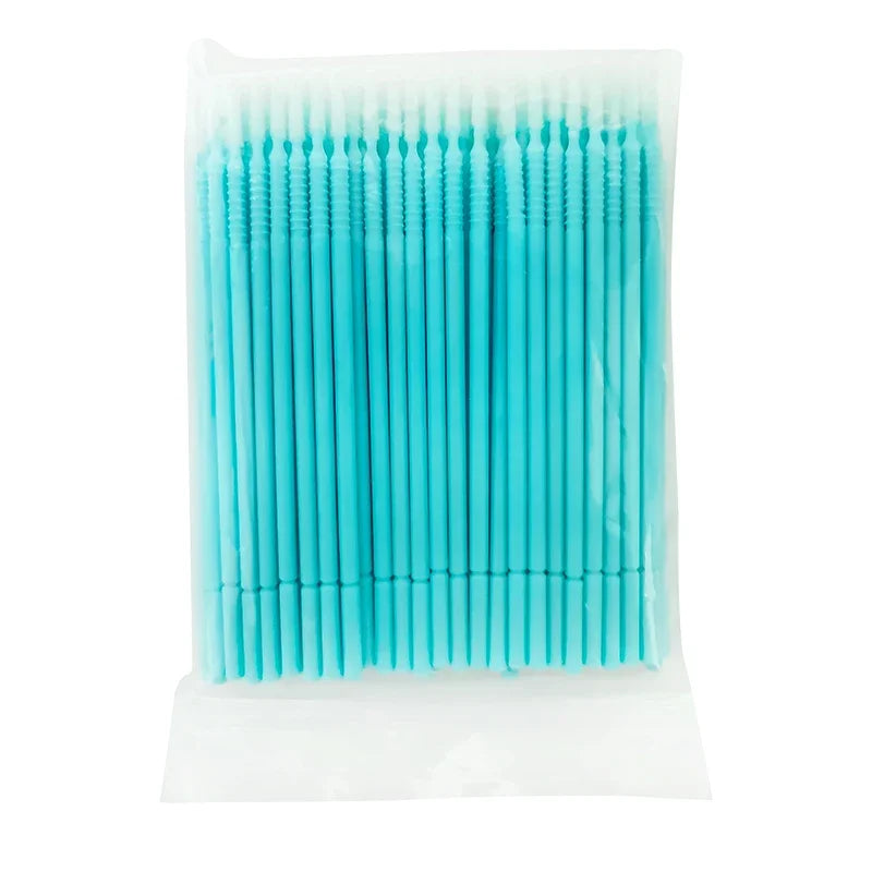 100pcs Bendable Disposable Microbrush Applicators – Eyelash Microbrush Applicators Qme Green