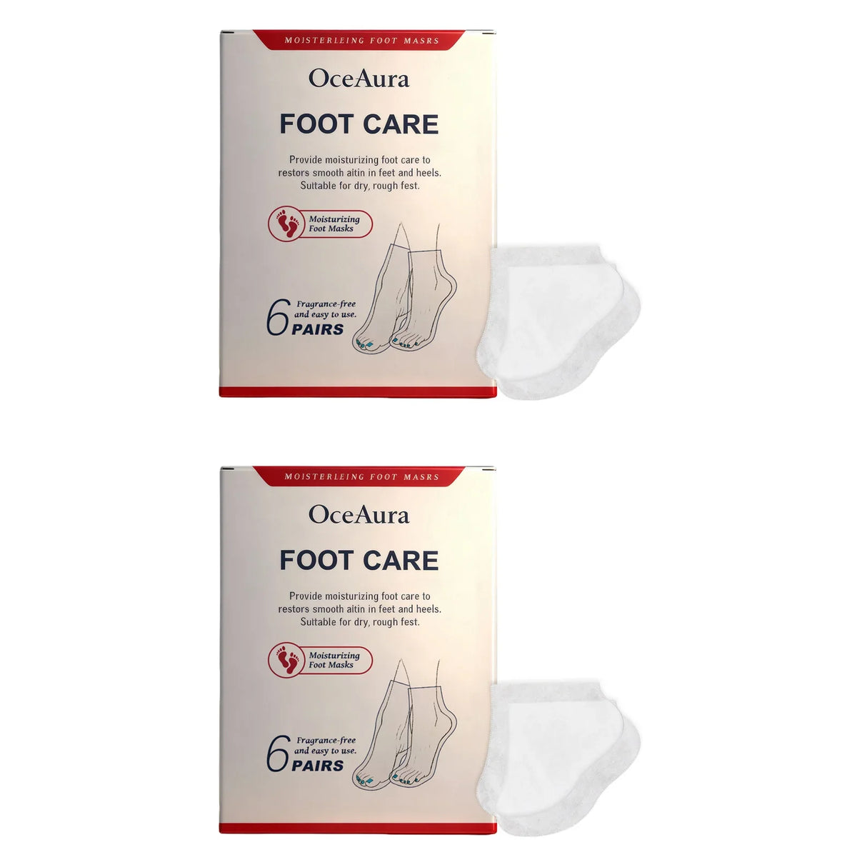Shea Butter Moisturizing Foot Mask – Gentle Exfoliation & Hydration Exfoliating Foot Mask Qme 12Pairs Boxed