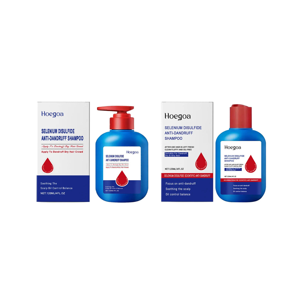 Hoegoa Selenium Sulfide Shampoo – Anti-Dandruff & Oil Control Anti-Dandruff Shampoo Qst 2 in 1 set