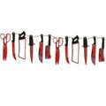 Halloween Fake Blood Knife Garland – Haunted House Banner Halloween Party Decoration Qme Red