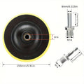 Hexagonal Threaded Drill Adapter Sanding Pad for Grinders Drill Adapter Qme 150mm 1set