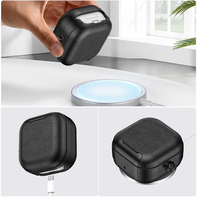 Lychee Pattern Case Galaxy Buds 4 / 4 Pro Full Body Cover Earbuds Case Cover Qme