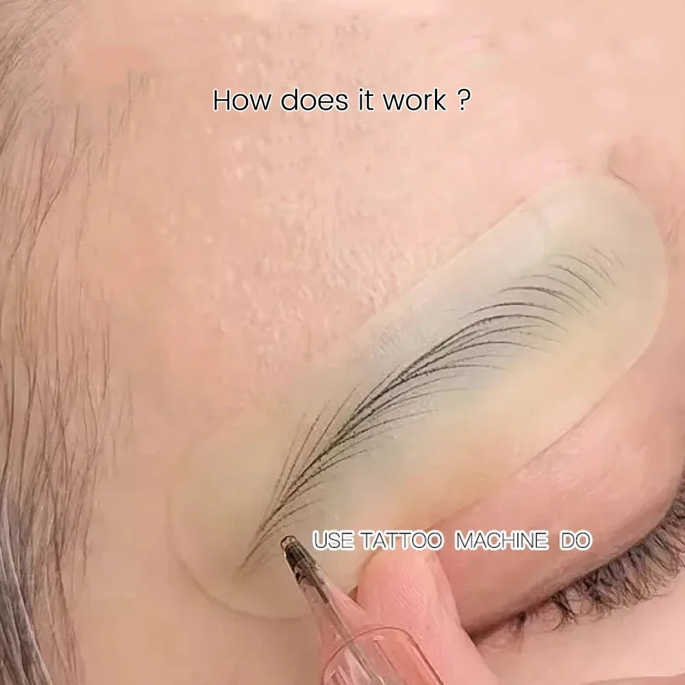 Silicone Eyebrow Tattoo Practice Skin – Waterproof Transfer Tape Eyebrow Practice Skin Qme