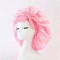 Women's Satin Sleep Cap Night Hair Bonnet – 5 Colors Satin Sleep Bonnet Qme Pink