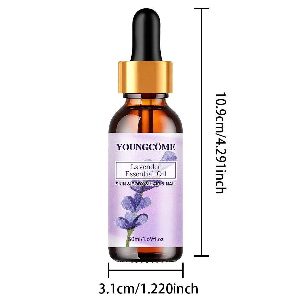 YOUNGCOME Pure Lavender Essential Oil – Hair, Face & Body Essential Oil Serum Qst 50ml