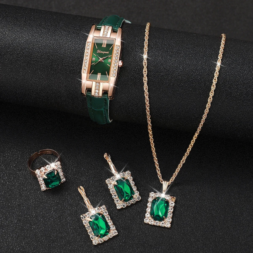Women's Synthetic Diamond Watch – Trendy Bracelet Timepiece Women's Fashion Watch Qme