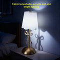 Bow Table Lamp – Cordless Rechargeable Bedside Lamp Fabric Shade Cordless Table Lamp Qst Gold
